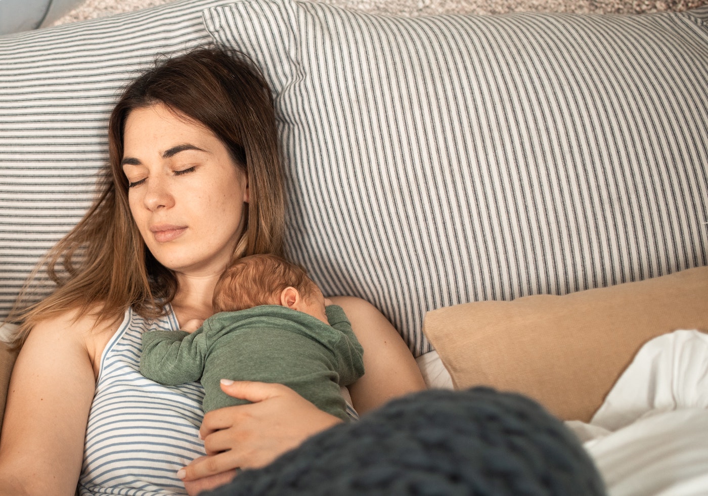 Mom Sleeping with Baby