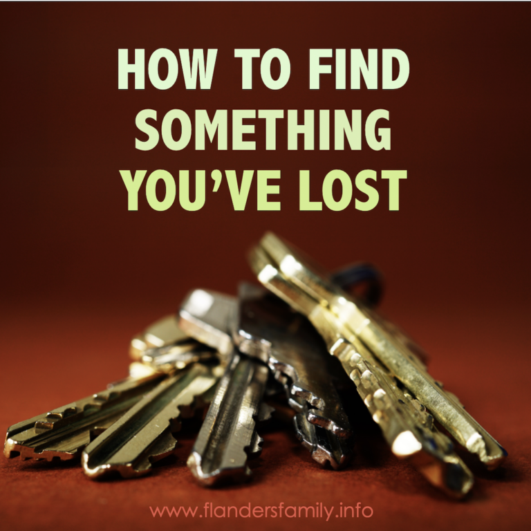 How to Find Something You’ve Lost