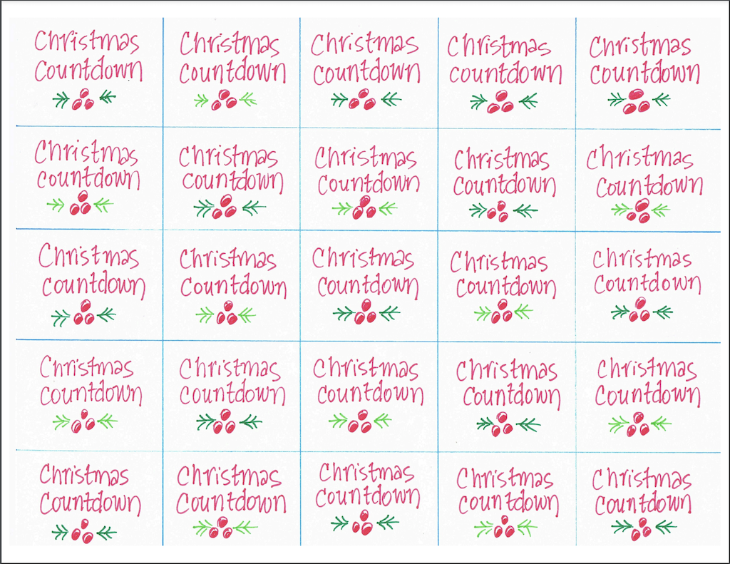 Book-a-Day Christmas Countdown Gift Tags