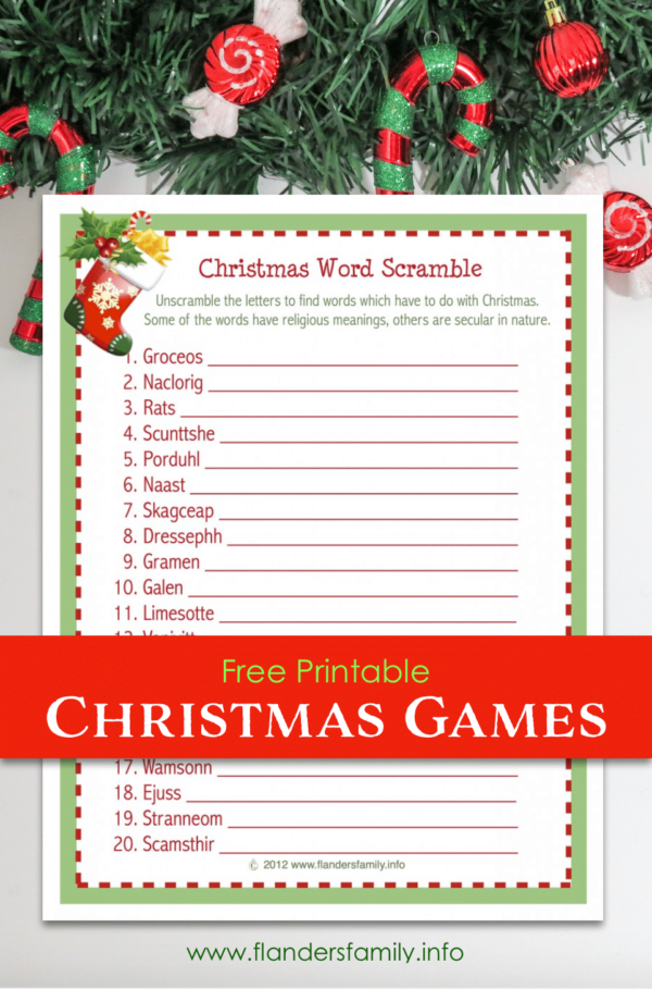 Christmas Word Scramble (Free Printable) - Flanders Family Homelife