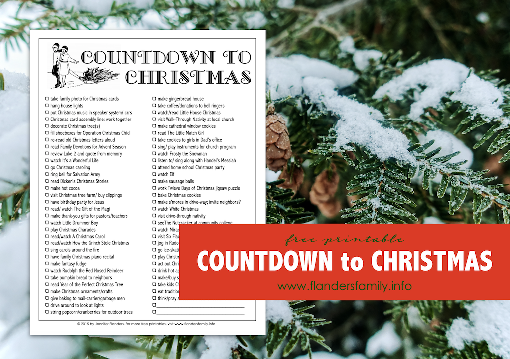 Countdown to Christmas Printable