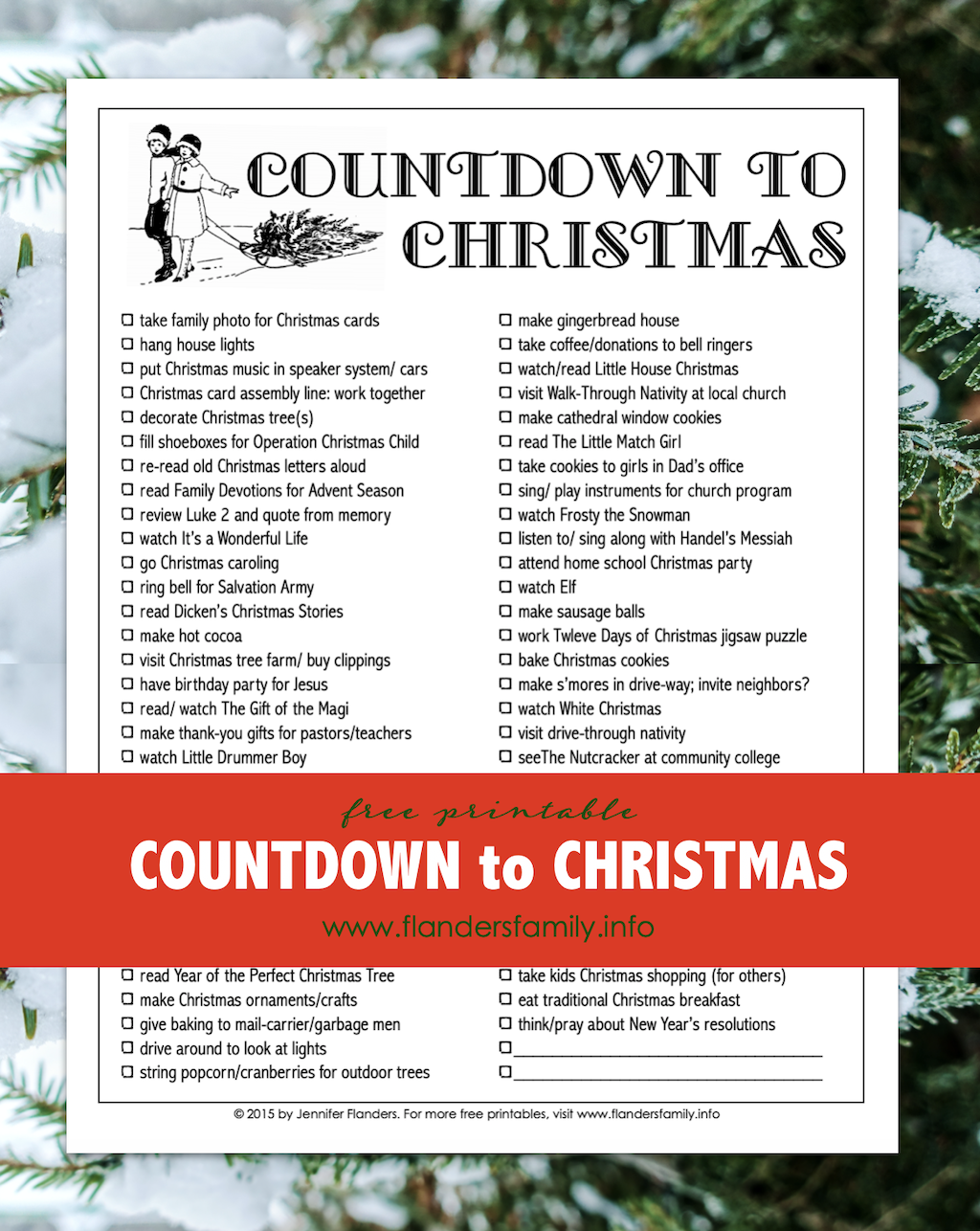 Countdown to Christmas Printable