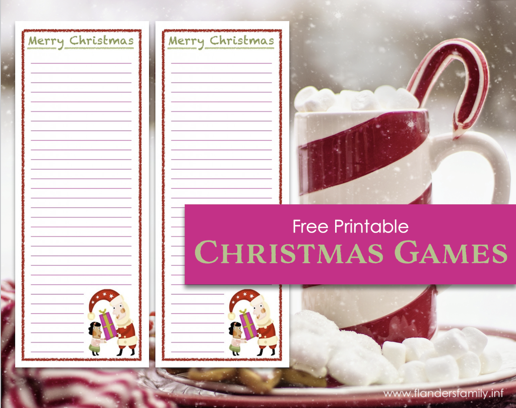 Free Printable Merry Christmas Word-Building Game