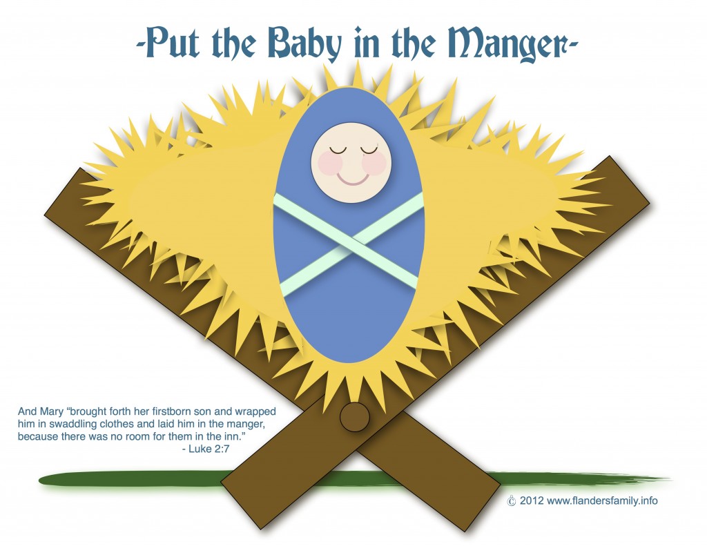 put the baby in the manger printable