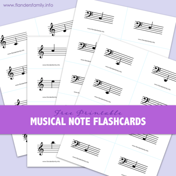 Encouraging Mozart: Musical Note Flashcards - Flanders Family Home Life