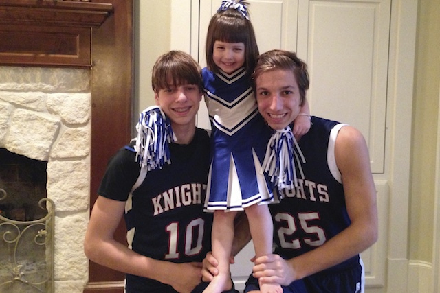 2013 Happenings - The Boys with their Favorite Cheerleader