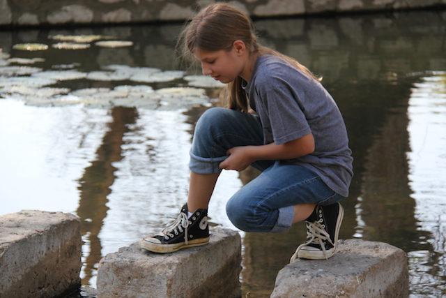 Rachel Tying Laces