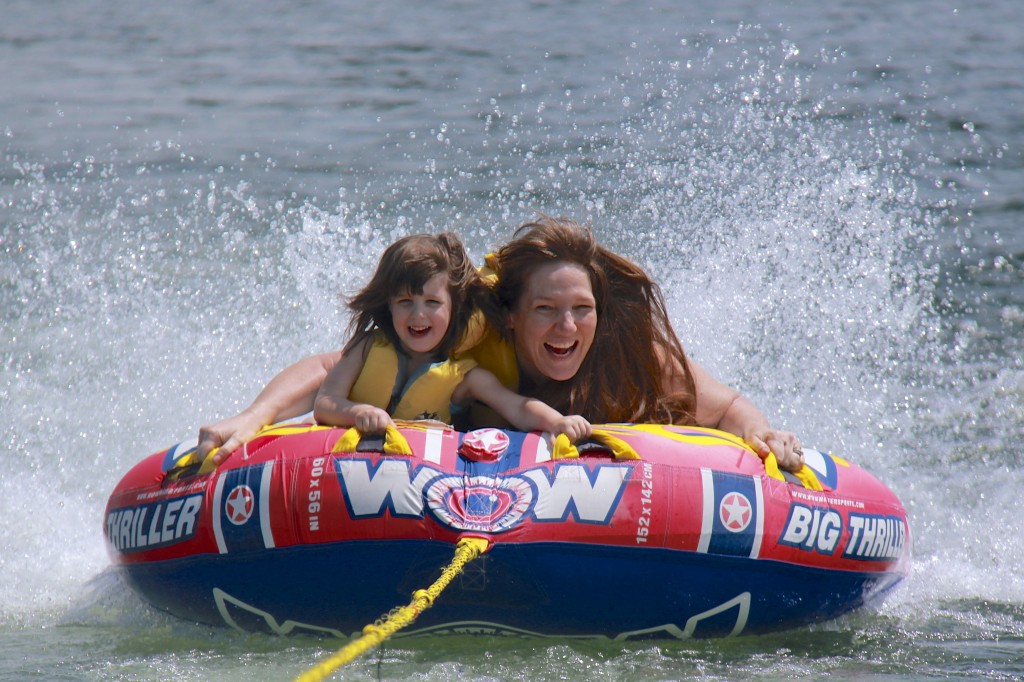 2013 - Mom and Abby on Tube