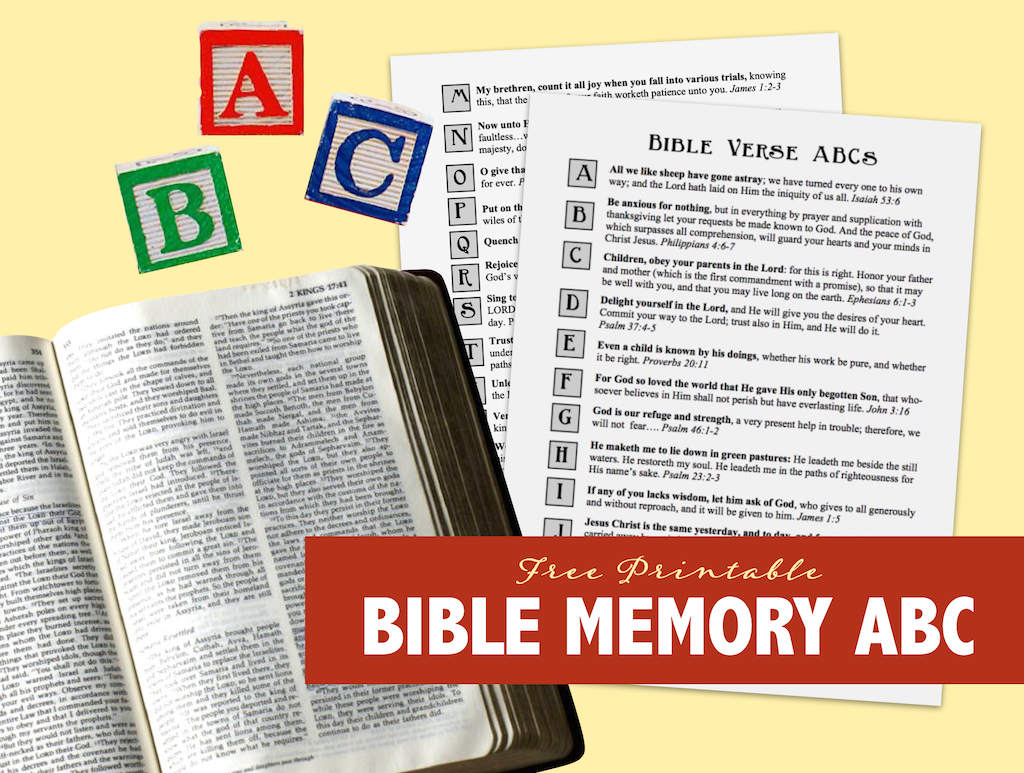 Free Printable tool to help memorize scripture