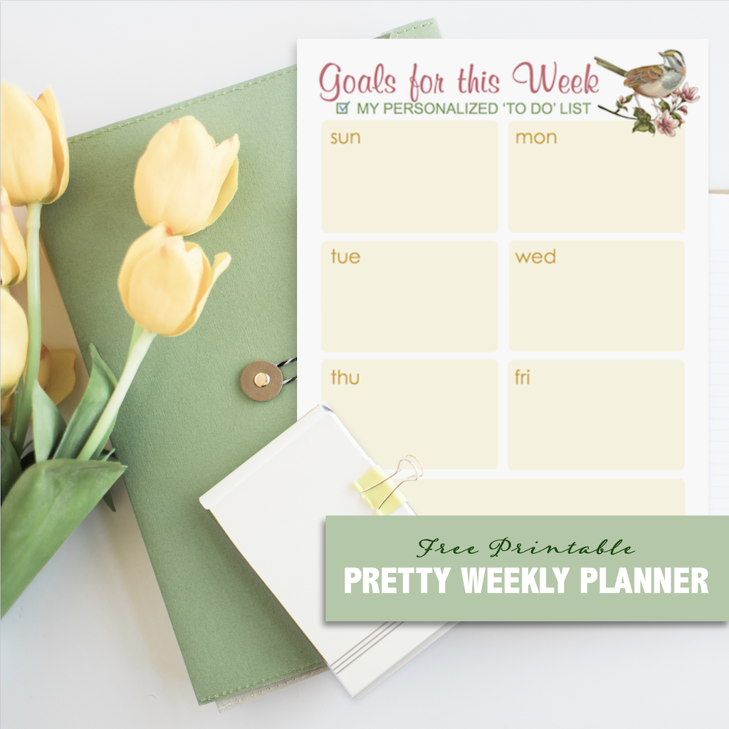 Free Pretty Weekly Planner