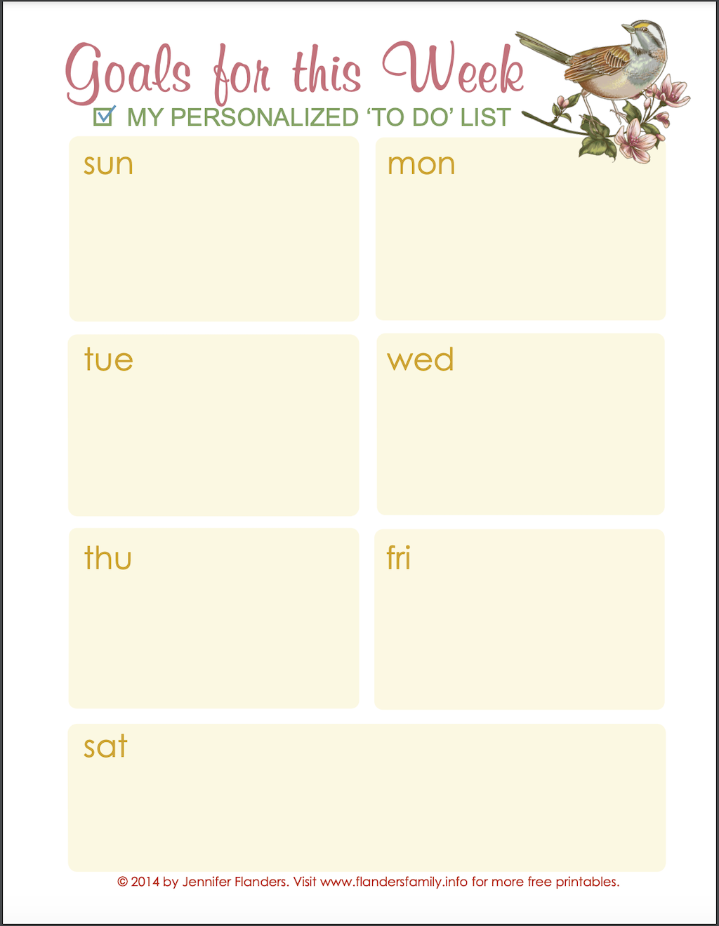 pretty weekly planner free printable flanders family homelife