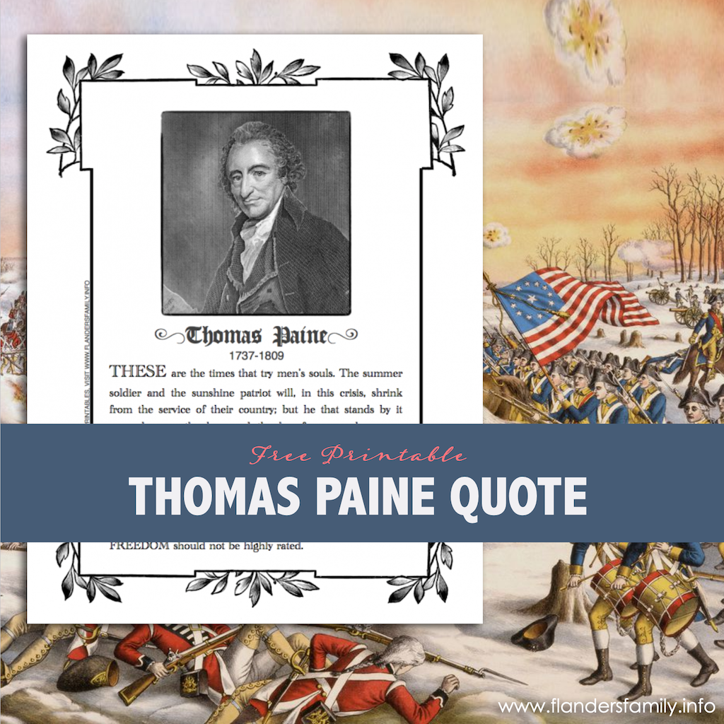 Thomas Paine Quote Coloring Page