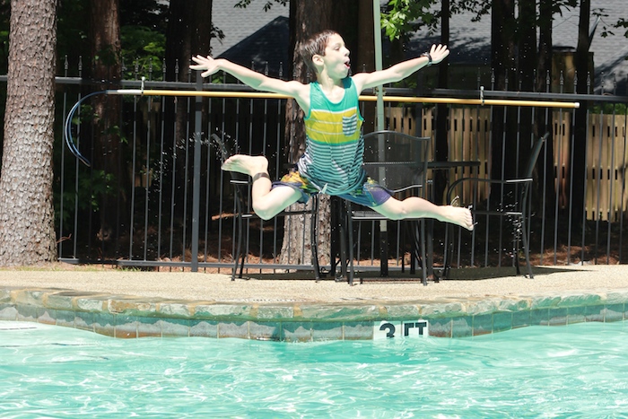 2014 Happenings - Daniel at the pool