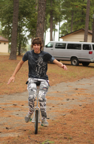 Joseph on unicycle