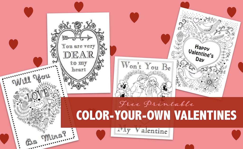 Color Your Own Valentines 