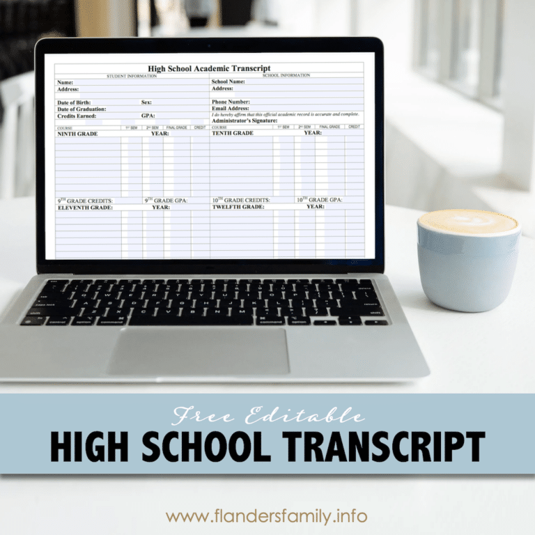 Free Editable High School Transcript Template