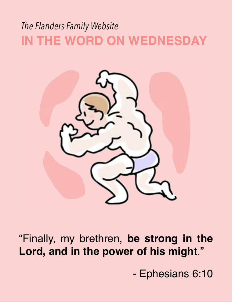 "Be strong in the Lord..." | Scripture Memory Flashcards from www.flandersfamily.info