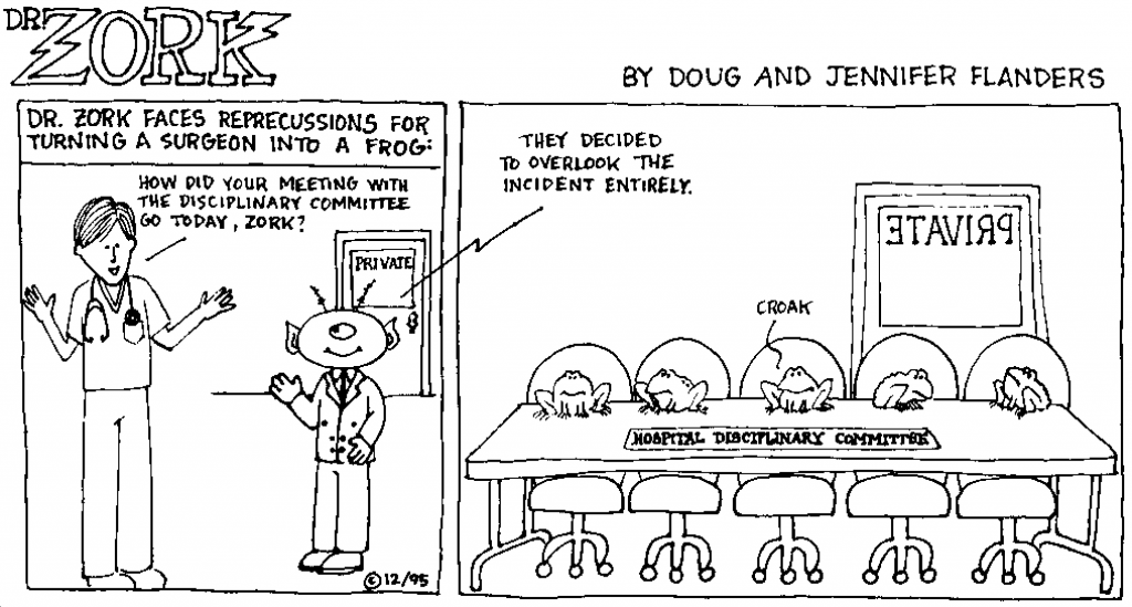 Dr. Zork - a comic strip by Doug and Jennifer Flanders