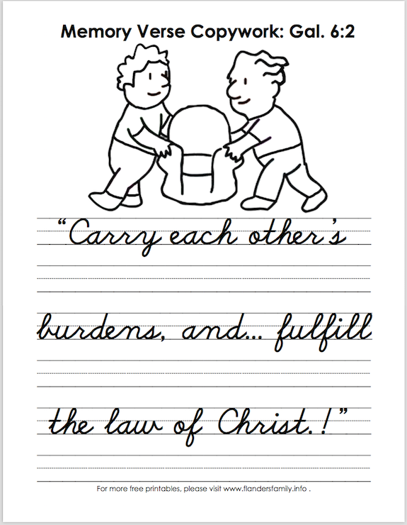 Free printable Bible memory flashcards from www.flandersfamily.info