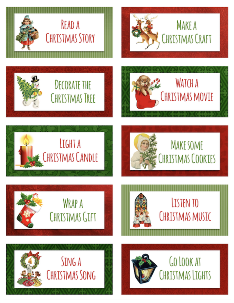 Simple Christmas Activity Cards - Flanders Family Home Life