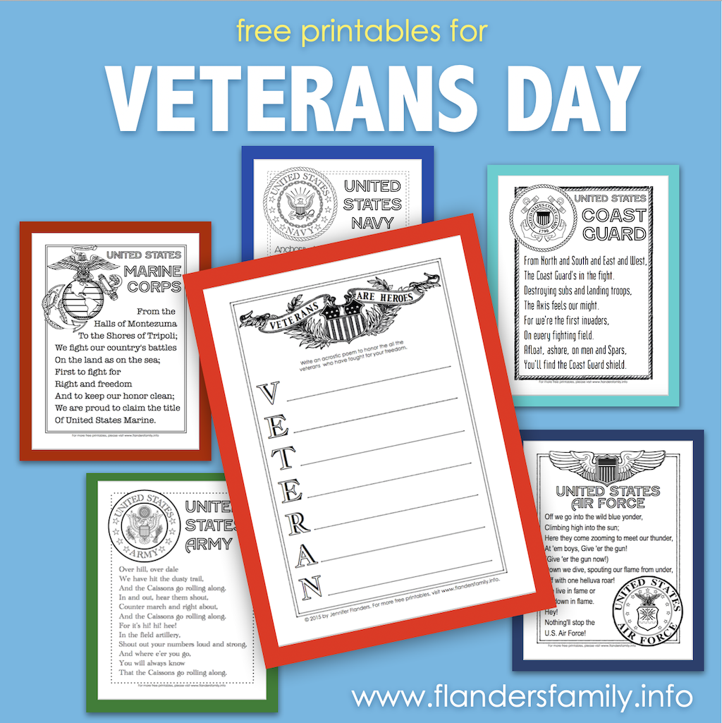 Free Veteran #39 s Day Printables Flanders Family Homelife