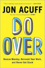 yellow color-coded bookshelves | Do Over by Jon Acuff