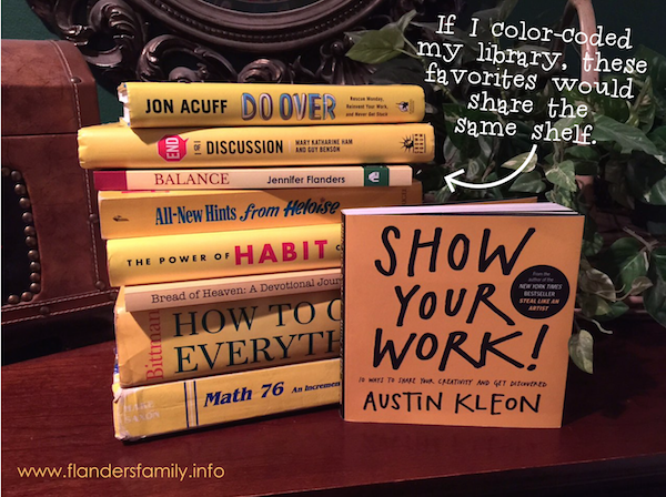 Color-Coded Bookshelves -- Yellow Favorites