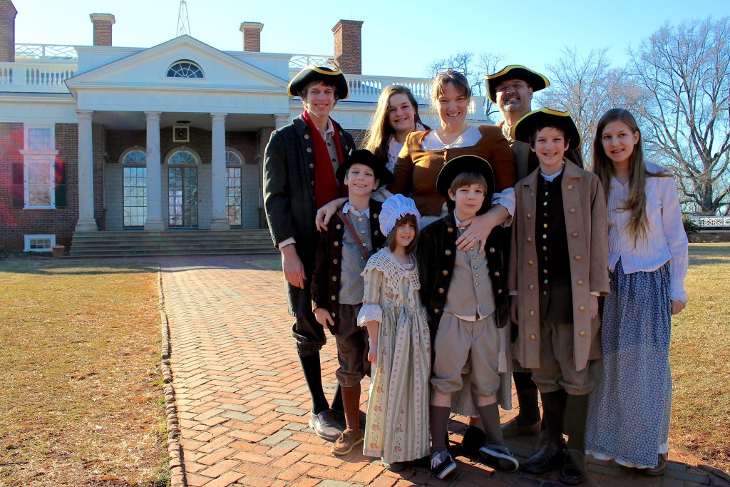 Visiting Jefferson's Monticello (in Colonial garb)