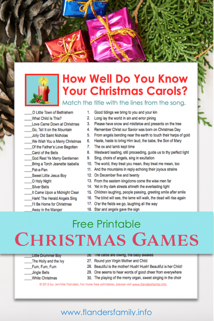 How Well Do You Know Your Christmas Carols Party Game