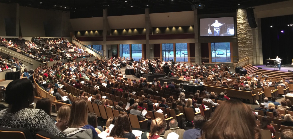 The Church at Brook Hills -- the entire congregations was taking sermon notes!