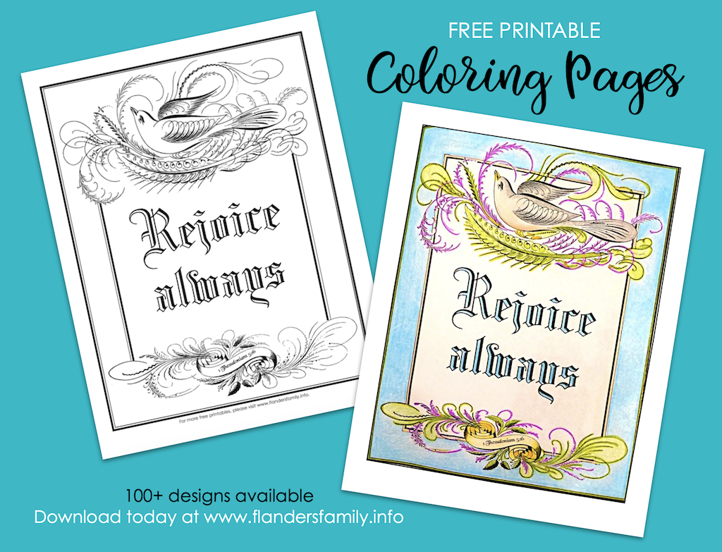 Rejoice Always Coloring Page