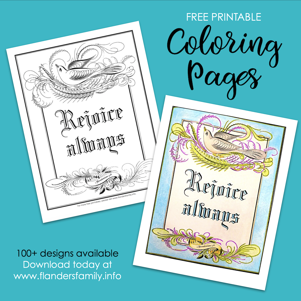 Rejoice Always Coloring Page