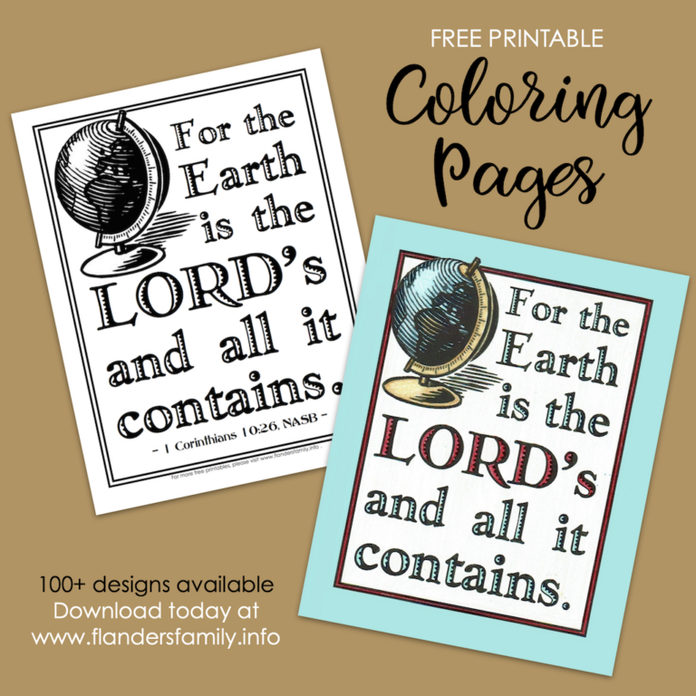 The Earth is the Lord’s Coloring Page