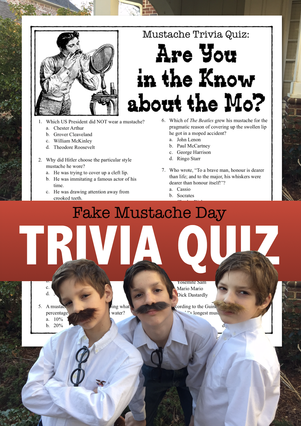 Fake Mustache Day Trivia Quiz