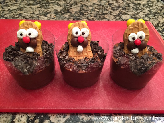 Fun Food: Groundhog Day Pudding Dirt Cups 