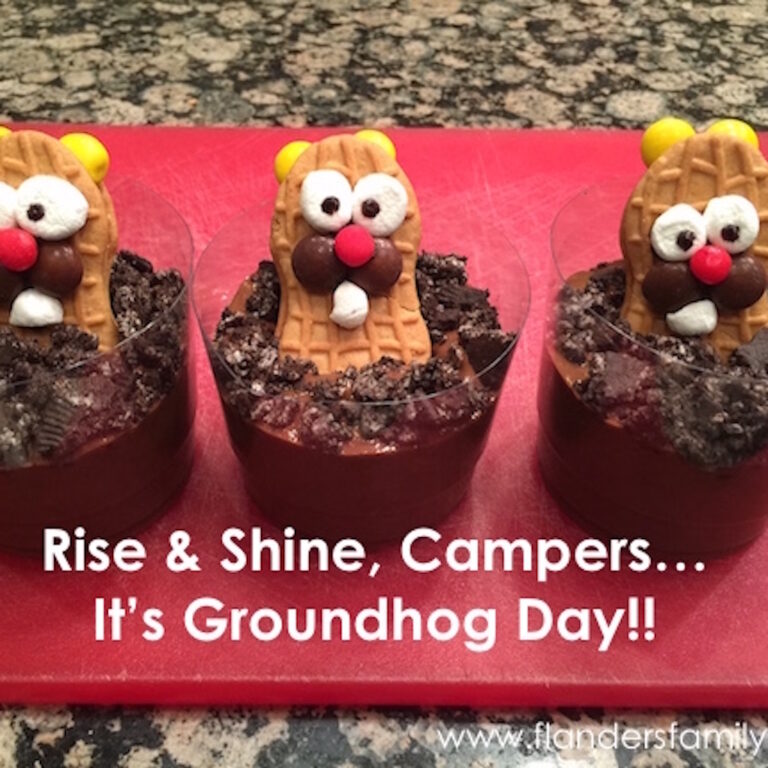 Groundhog Day Pudding Cups