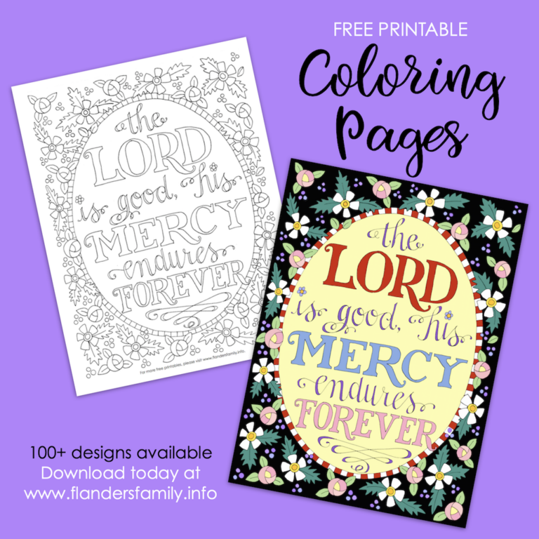 The Lord is Good Coloring Page