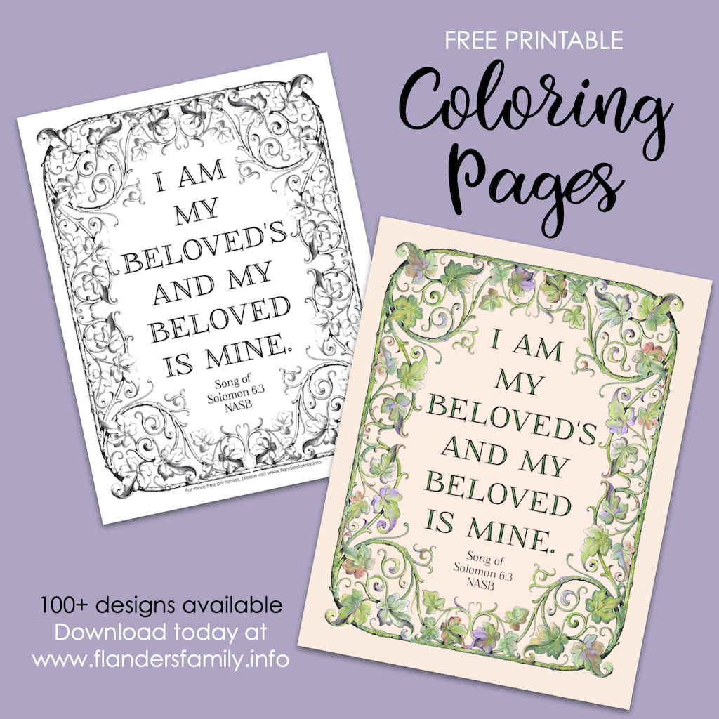 My Beloved is Mine Coloring Page 