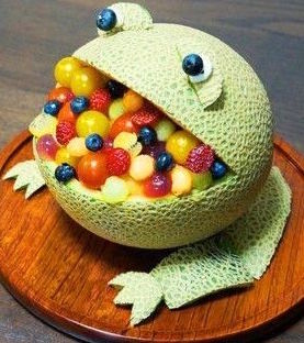 Treats for Frog Lovers - cantaloupe frog