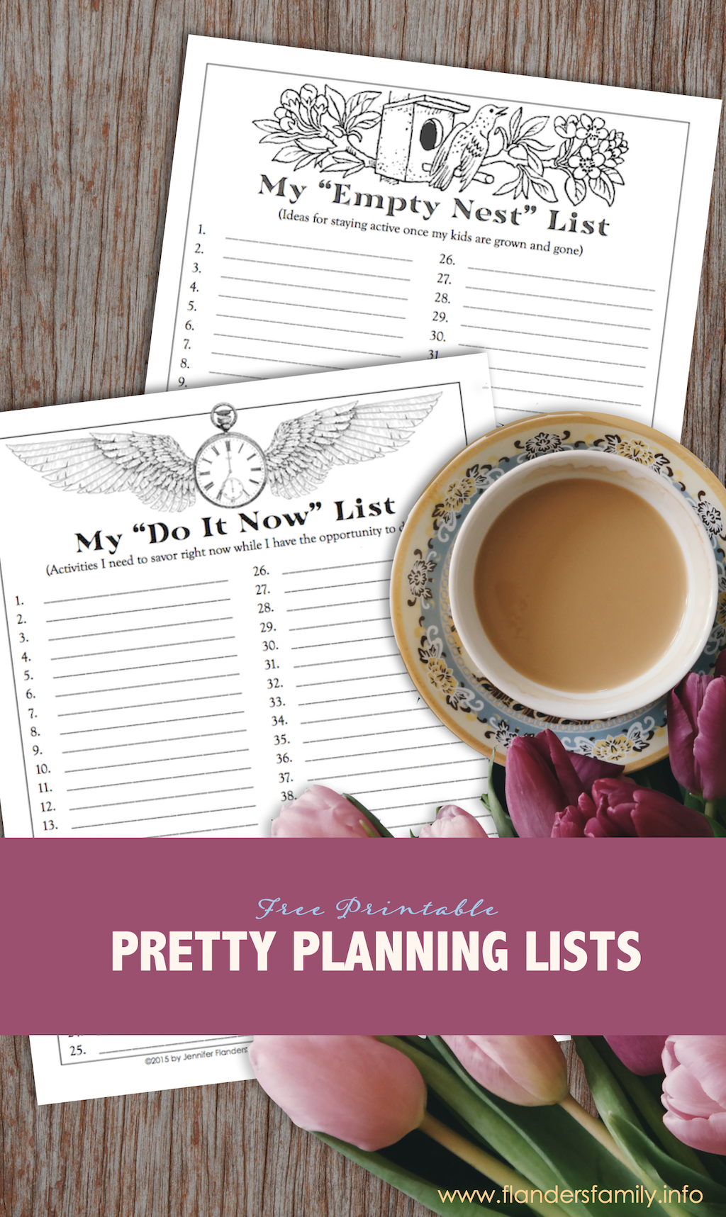 Pretty Planning Lists