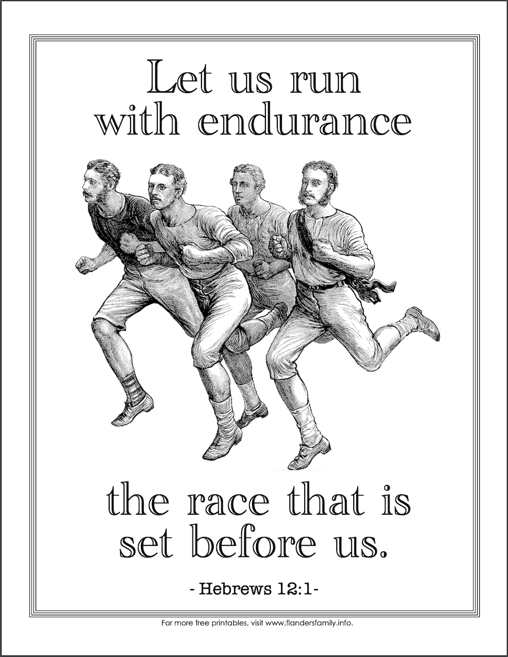 Run with Endurance Coloring Page