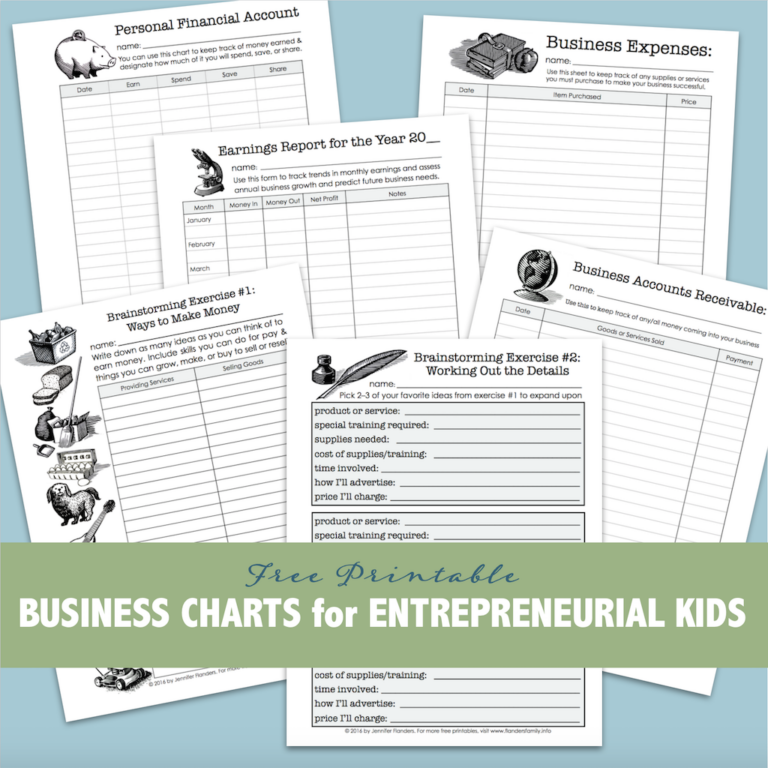 Free Financial Charts for Hardworking Kids