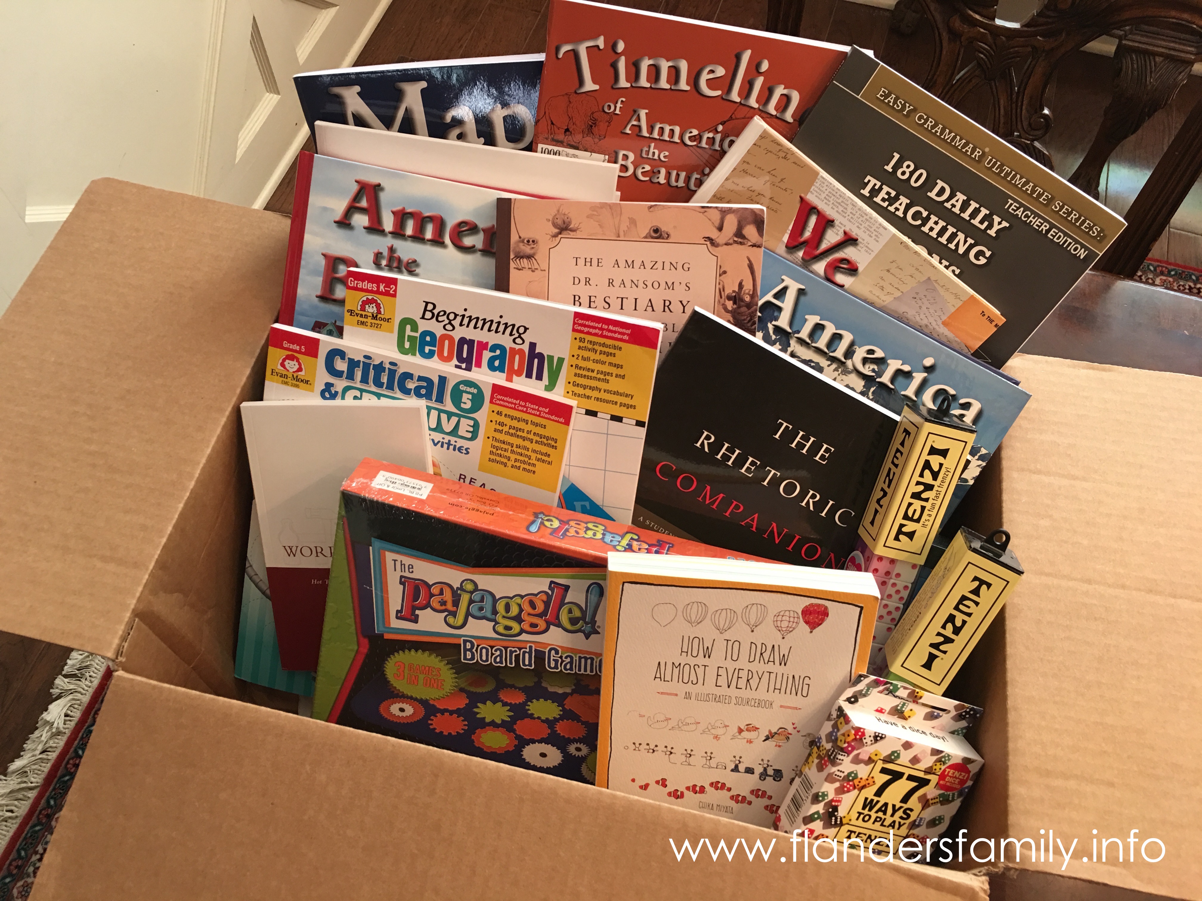 box full of books