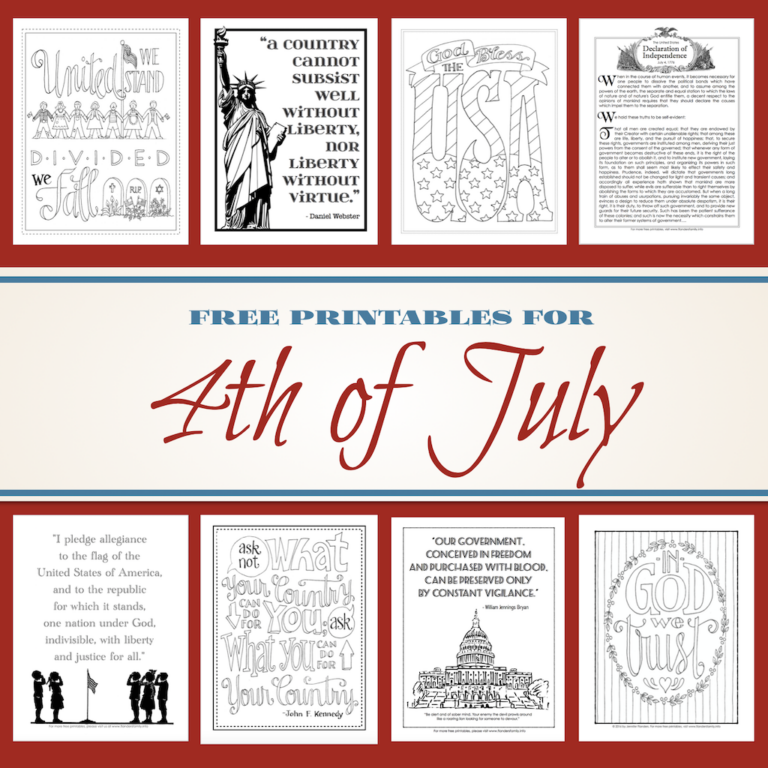 Free Fourth of July Coloring Pages