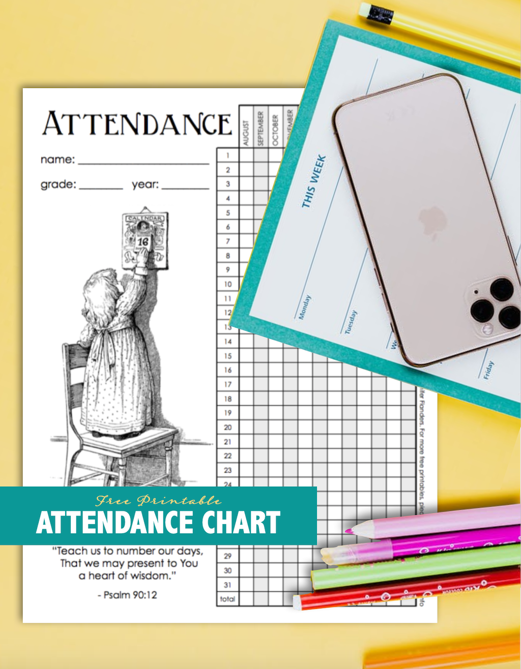 Free Printable Attendance Chart