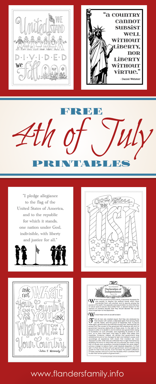 Free Printables for Fourth of July