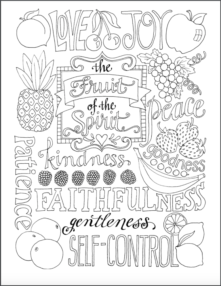 Fruit of the Spirit Coloring Page Flanders Family Homelife