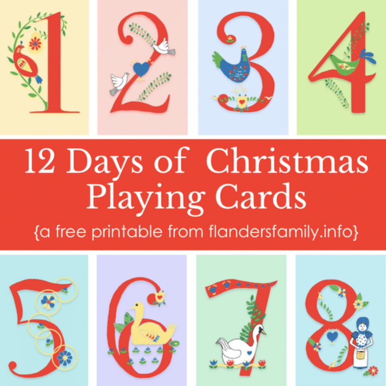 12 Days of Christmas Playing Cards