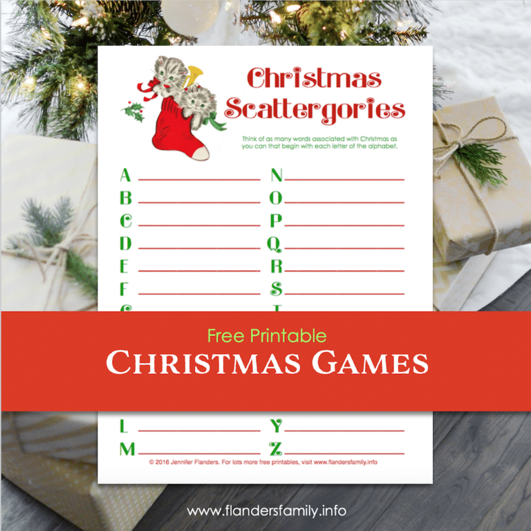 Christmas Scattergories Game (Free Printable)