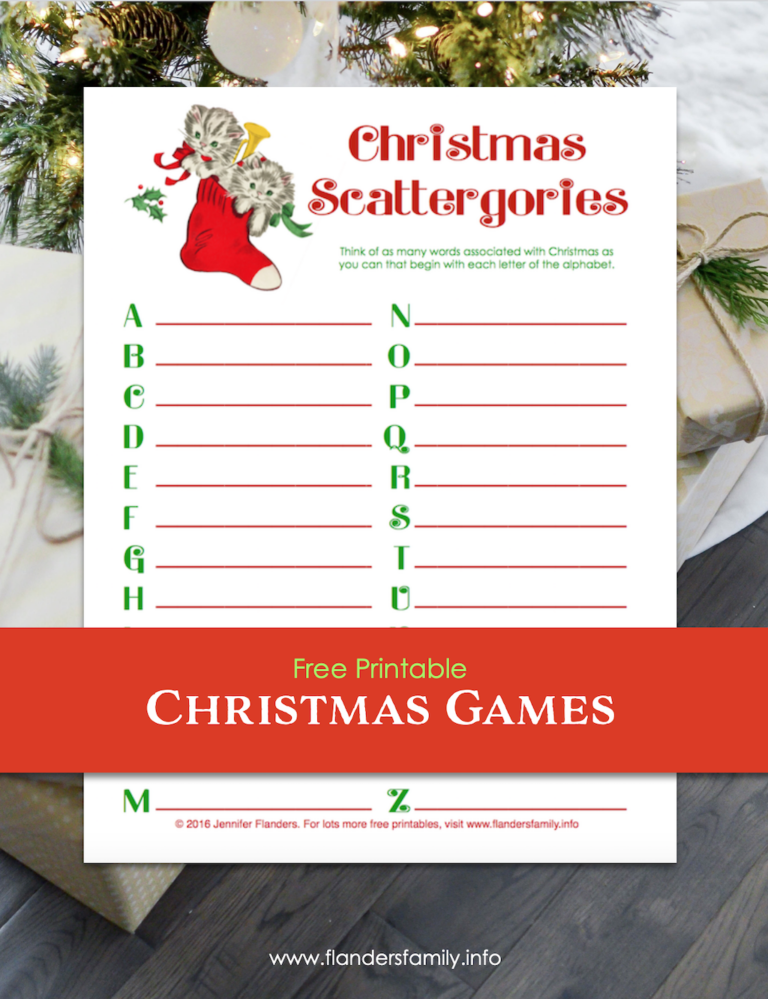 Christmas Scattergories Game (Free Printable) - Flanders Family Home Life